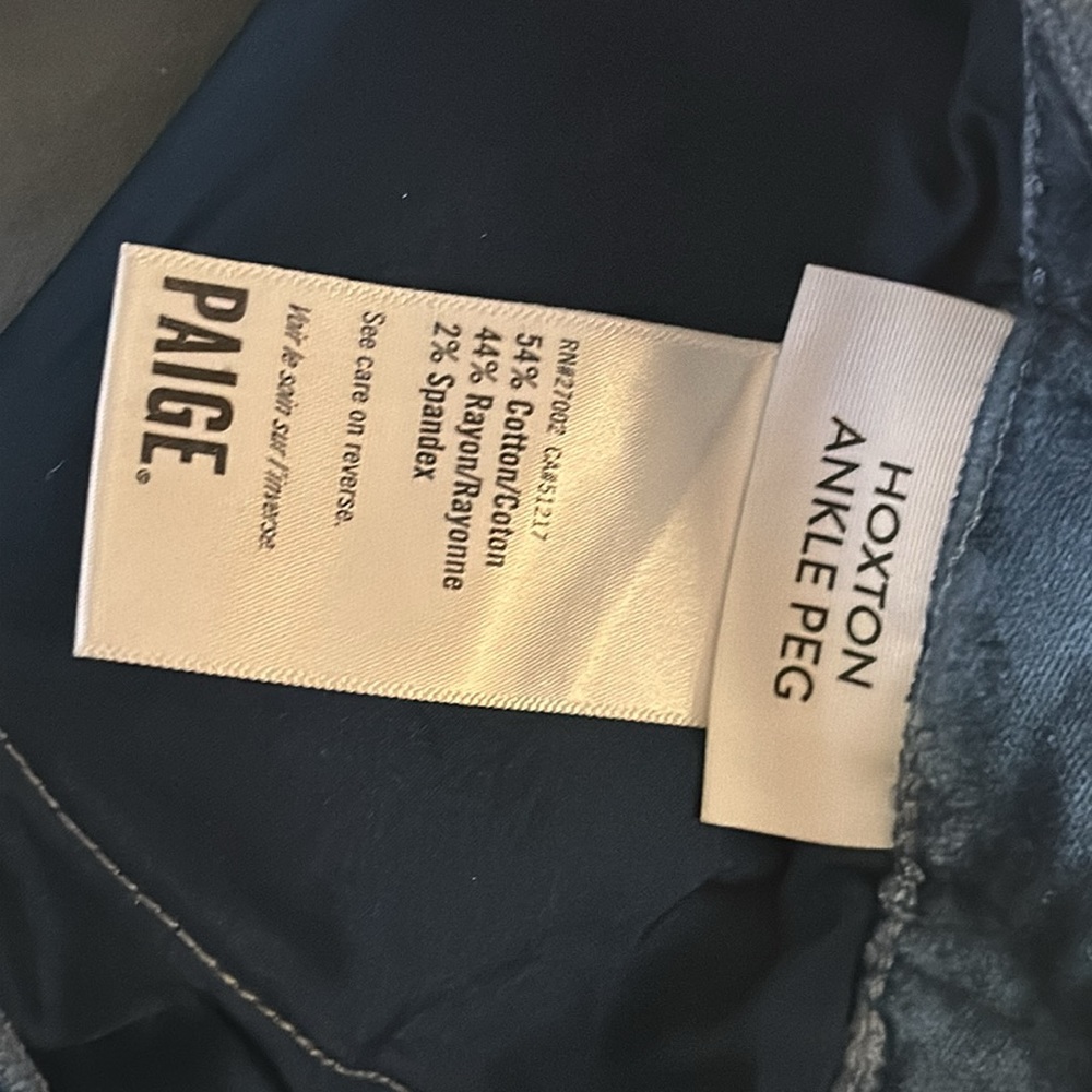 Paige-Velvet Pants Hoxton  blue  Button Front Excellent Condition size READ! - Picture 6 of 16
